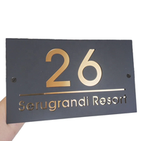 Plaque de numéro de maison, de chambre d'hôtel ou de niveau, personnalisable, résistante à l'eau, écologique, design moderne BOYANG, vente en gros