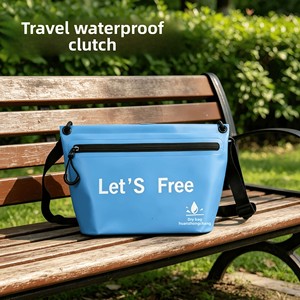 Borsa Cosmetica in PVC Portatile con Cerniera, Organizer Impermeabile a Tracolla Singola per Viaggi e Nuoto - Product Image 1