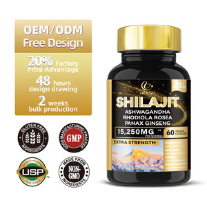 Conception OEM/ODM de capsules de Shilajit avec Ashwagandha et Rhodiola Rosea pour l'énergie, la résistance et la force, soutien de la santé et du système immunitaire pour les hommes adultes - Product Image 1