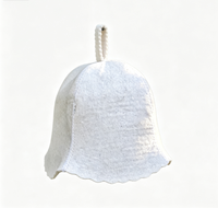Chapeau de sauna en feutre de laine uni multicolore, léger, pour sauna, bain de vapeur, spa à domicile