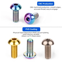 Vis de fixation pour porte-bidon de vélo Deemount M5*12mm en titane TC4 à tête hexagonale pour VTT/vélo de route