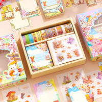 Ruban adhésif décoratif floral coloré Simno Bear pour artistes, idéal pour les projets de journalisation, de scrapbooking et de bricolage, 10 rouleaux