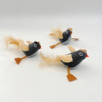 Jouet interactif pour chat, en peluche, oiseau, hérisson, capybara, avec son, capteur tactile, pour jeu autonome en intérieur