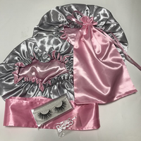 Luxe maman et moi le double assortiment bonnets et durags avec bande de bord personnalisé cheveux bonnet tête wrap satin cheveux bonnet