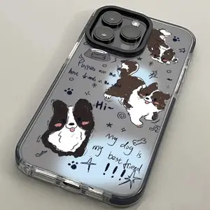 Capa de TPU 455 para iPhone 11 12 13 14 15 15PRO 15PROMAX, com 3 padrões de cachorro, JYD, ideal para venda, ideal para celular