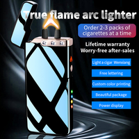 Briquet électronique à plasma à arc haute puissance au design moderne, rechargeable par USB, coupe-vent, portable, durable, cadeaux d'affaires