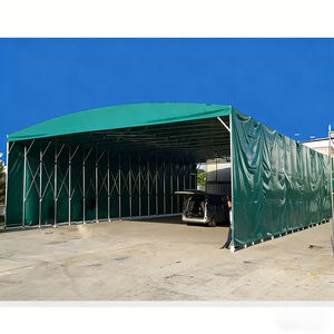   Abri coulissant mobile, tente pliante à tirer et pousser, auvent rétractable, bâche en PVC, imperméabilité renforcée - Product Image 3