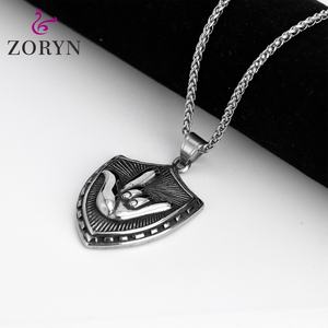 Pendentif Crâne en Acier Inoxydable V8 pour Motard, Style Gothique Punk Viking Occulte, Bijou Tendance en Acier Titane pour Homme - Product Image 5