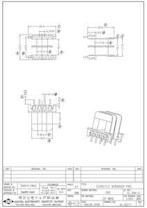 Bobina transformadora PET EI 28 4 + 4 pinos molde de injeção de plástico horizontal de alta frequência moldes de plástico para ferramentas duras - Product Image 2