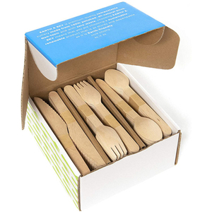 Fourchettes jetables en bambou, ustensiles biodégradables, 300 pièces, ensembles jetables, couverts en bois d'érable pour les voyages - Product Image 3