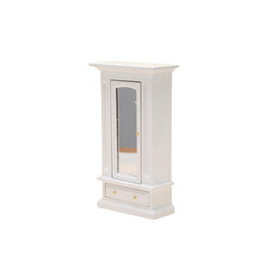 1:12 échelle en bois bricolage jouet maison de poupée meubles modèle chambre principale scène ornements avec miroir en bois armoire - Product Image 6