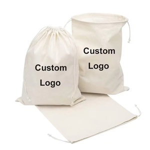Luxury Business Vintage Fashion Personalized Organic Cotton <b>Drawstring</b> Packing/Shoe Dust Bag with Custom Logo Reusable Portable - Product Image 1