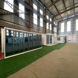 Conteneur habitable de 20 pieds en acier léger préfabriqué, type maisonnette/pod, pour usage extérieur (bar, abri), fabrication chinoise, en vente - Product Image 2