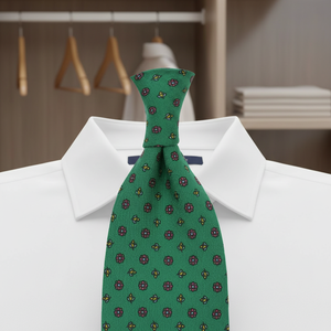 <span class=keywords><strong>Cravate</strong></span> en sergé à petites fleurs en polyester 100% à imprimé personnalisé pour hommes - Product Image 1