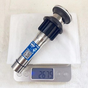 Trampa de desagüe para fregadero de acero inoxidable con refuerzo elástico, diseño antiolores y de rebote, estilo minimalista, acabado cromado - Product Image 1