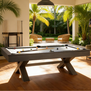 <span class=keywords><strong>Mesa</strong></span> <span class=keywords><strong>de</strong></span> <span class=keywords><strong>Billar</strong></span> <span class=keywords><strong>de</strong></span> Madera Maciza <span class=keywords><strong>de</strong></span> Alta Calidad, <span class=keywords><strong>Medidas</strong></span> 8/9 Pies, con Bolsillos <span class=keywords><strong>de</strong></span> Cuero Genuino, Construcción Duradera, Taco para Deportes - Product Image 1