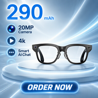 Lunettes Intelligentes W660 avec Caméra 20MP, Enregistrement Vidéo 4K60Fps et IA, Lunettes de Soleil Connectées Wi-Fi avec Traduction IA GPT, Lunettes Intelligentes Portables