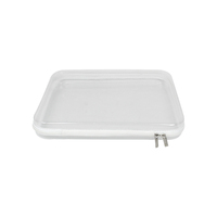 Étui à fermeture éclair de rangement carré en PVC Transparent étui latéral rigide en plastique EVA transparent pour crayon sacs et étuis à usage spécial