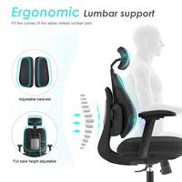 Chaise de bureau ergonomique noire de haute qualité pour fabricants, idéale pour les postes de travail prolongés, grande taille et ajustable
