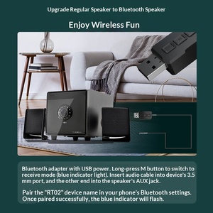 无线 5.0 接收器 USB 二合一音频发射器 适用于 <span class=keywords><strong>CD</strong></span> 播放器 笔记本电脑 随机佩戴式免提适配器 3.5 毫米接口 即插即用 10m - Product Image 4