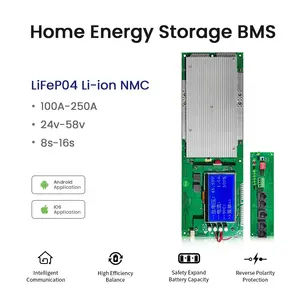 Batteria agli ioni di litio Lifepo4 BMS 200A 250A 25.6V 8S per sistema di accumulo di energia domestica batteria HESS agli ioni di litio Lifepo4 BMS