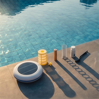 Ioniseur de piscine portable en acier inoxydable SR006, multicolore, lumineux dans le noir, à énergie solaire, pour l'assainissement des piscines de jardin SUNRAY – Offre Spéciale Pratique