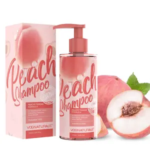 Private Label Perzik Shampoo Met Hydraterende Kleur Lock Papaben Gratis Shampoo En Conditioner