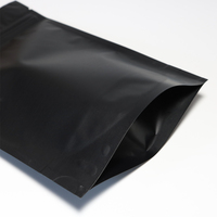 100 pièces/paquet personnalisé noir mat Doypack feuille Mylar debout sac à fermeture éclair pochette anti-odeur sac d'emballage alimentaire comestible