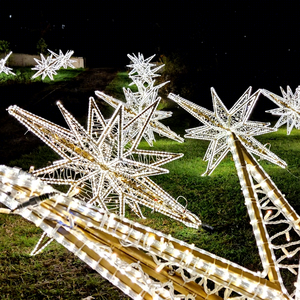 Светильник SGLS24 для садового фестиваля, декоративный, с подсветкой, IP65, светодиодная гирлянда, 3D-мотив «Звезда» для мероприятий - Product Image 1