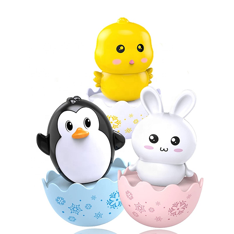 Детские игрушки-неваляшки, музыкальный воблер, игрушка-неваляшка, воблер в виде пингвина, кролика, цыпленка, животик времени, современный новый дизайн, забавные детские игрушки