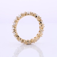 Bague de mariage classique en or massif 10k 14k 18k sertie de diamants cultivés en laboratoire certifiés IGI pour femmes et hommes