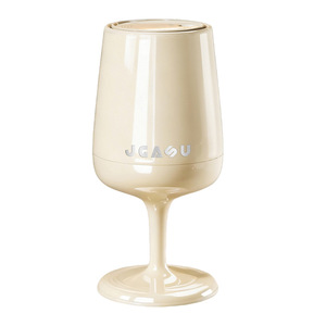 JGASU Wine Glass Trash Can Monet White Indoor Waste Bin - Product Image 4