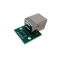 Interfaz de Conector USB B Hembra a Placa Adaptadora DIP de 2,54 mm y 4 Pines