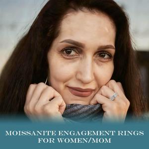 Anillo de Eternidad de Moissanita, Anillo de Boda, Anillo de Moissanita Redonda Creada en Laboratorio, Anillos Apilables para Aniversario y Compromiso - Product Image 5