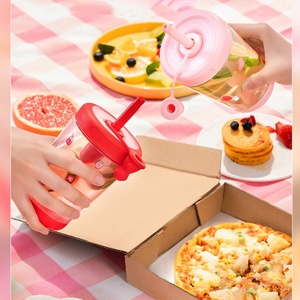 Wholesale Customized 500ml Portable Kids Drinking Tritan <b>Bottle</b> Plastic Drink Kids Water <b>Bottle</b> With Straw Ice Cream Cups - Product Image 6
