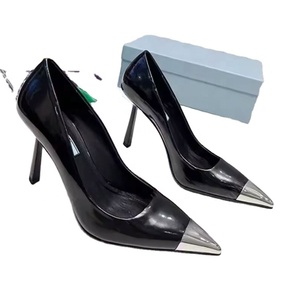 2026 New Low Heeled Sandals with Genuine Leather Pointed Toe Pumps and High Heels at the Back High Heeled <b>Shoes</b> - Product Image 1