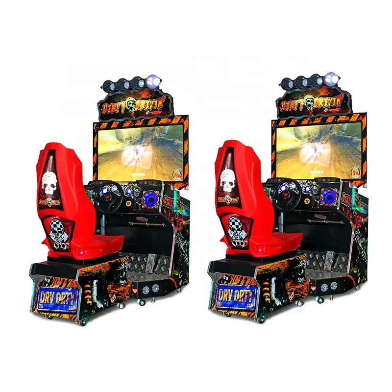 Máquina de juego de carreras de coche arcade, simulador LCD de 42 pulgadas, funciona con monedas, precio de fábrica