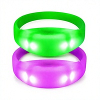 Bracelet LED RGB à changement de couleur, bracelet lumineux personnalisé avec logo, bracelet promotionnel pour événements