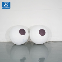 Œil Gonflable Blanc Personnalisé pour la Décoration d'Activités de Festival en Plein Air