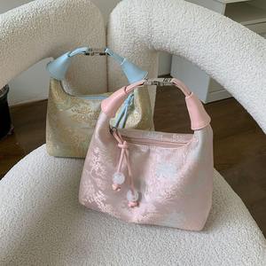 Bolso bordado de estilo chino, bolso cruzado de un solo hombro de tela compuesta blanca para uso diario, verano 2024 - Product Image 4