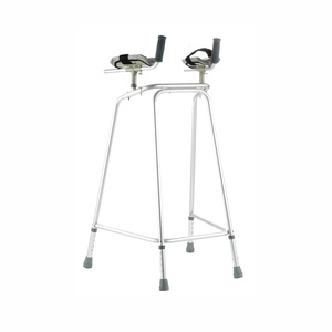Aide à la marche fixe avec support pour les avant-bras, cadre en alliage d'aluminium, cinq niveaux réglables pour personnes âgées et handicapées - Product Image 1
