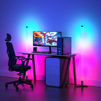 Lampadaire d'Angle Intelligent pour Décoration Intérieure, Lumière sur Pied Moderne LED RGB