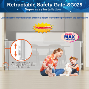 Barrière de sécurité pour animaux de compagnie PRODIGY SG025 en plastique avec fermeture à bouton pour petits animaux - Durable et réglable - Product Image 1