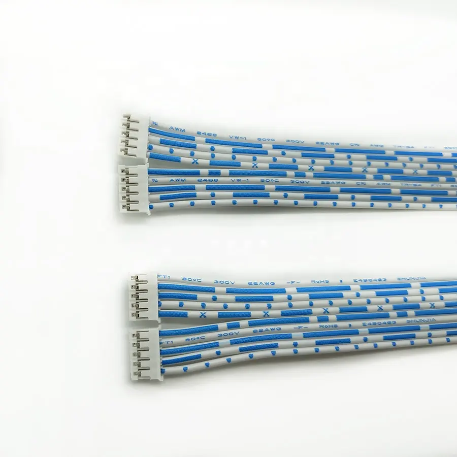 Personalizar Azul 2468 22AWG 5 pin pin 20 10 pinos Cabo de Fita Plana 300V 80C PH 2.54 milímetros de Fita montagem de cabo