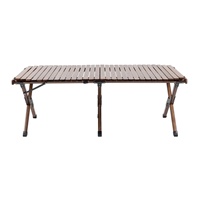 Table d'angle moderne en bois de hêtre pliable et portable pour les repas en plein air, le camping et la plage, les pique-niques et les barbecues