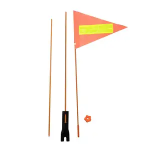 Bike Pole Double Bicycles Sided cycling Wasserdichter Anhänger Lenker Kids Flagspirate Red Safety Flag