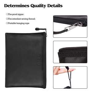 CUSTOM Handmade PP Material Fireproof & Waterproof <b>Document</b> <b>Bags</b> Fashionable Office School Home Card Cash Storage - Product Image 2