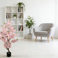 Arbre de fleurs de cerisier artificiel en soie de haute qualité, rose, bonsaï noir pour décoration intérieure et extérieure, Noël, rentrée scolaire