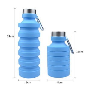 Bouteille d'eau pliable en silicone portable de 800ml bouteille à boire pliable étanche de grande capacité - Product Image 1