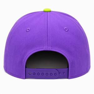 Casquette de baseball personnalisée avec broderie 3D néon, bicolore violet et vert néon, style bonbon, OEM, Y2K, Kawaii, streetwear - Product Image 4